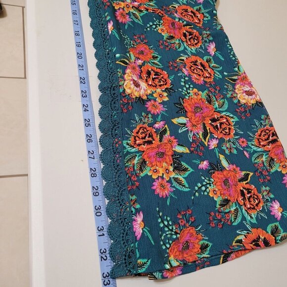 Floral Kimono Cardigan L/XL Womens‎ Lightweight Duster Boho Cover up Bloomcore - Picture 8 of 9